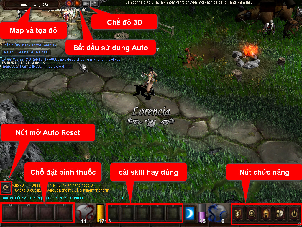 Chức năng chính của Game MU Ma Vương