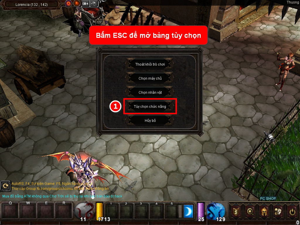 Chức năng chính của Game MU Ma Vương