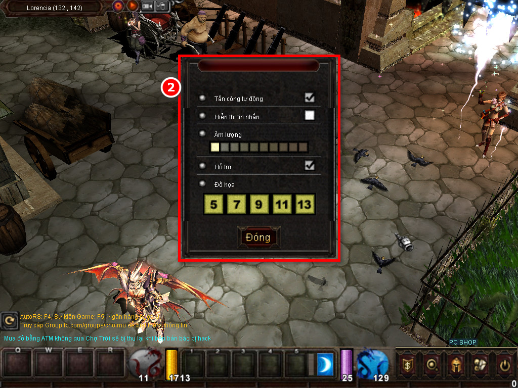 Chức năng chính của Game MU Ma Vương